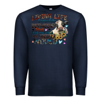 Navy living life somewhere between jesus take the wheel Premium Sweatshirt - Zillion Design Studio