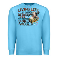Ocean Blue living life somewhere between jesus take the wheel Premium Sweatshirt - Zillion Design Studio