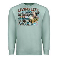 Seafoam living life somewhere between jesus take the wheel Premium Sweatshirt - Zillion Design Studio