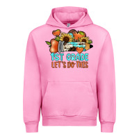Fuchsia Pink 1 st grade let's do this Urban Hoodie - JahusDesignShop