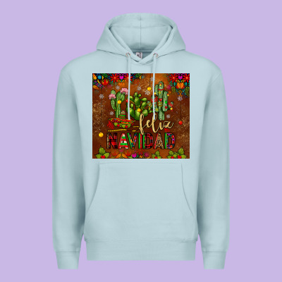 Feliz Navidad Cactus Premium Hoodie Designed By Jahusdesignshop