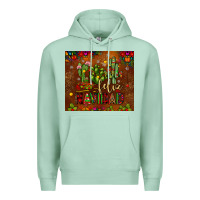 Seafoam feliz navidad cactus Premium Hoodie - JahusDesignShop