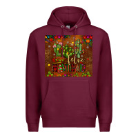 Burgundy feliz navidad cactus Premium Hoodie - JahusDesignShop