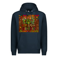 Navy feliz navidad cactus Premium Hoodie - JahusDesignShop