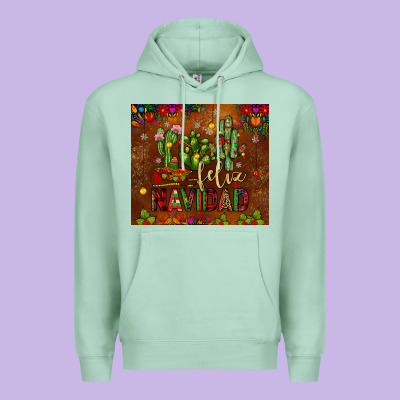 Feliz Navidad Cactus Premium Hoodie Designed By Jahusdesignshop