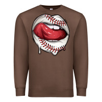 Chestnut sports lips baseball Premium Sweatshirt - texasbilliewilder