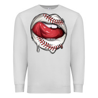 Dove Grey sports lips baseball Premium Sweatshirt - texasbilliewilder