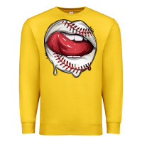 Lemon sports lips baseball Premium Sweatshirt - texasbilliewilder