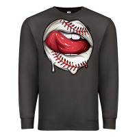 Smoke sports lips baseball Premium Sweatshirt - texasbilliewilder