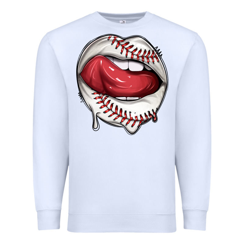 Sports Lips Baseball Premium Sweatshirt by texasbilliewilder | Teevron