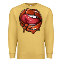 Antique Gold sports lips basketball Premium Sweatshirt - texasbilliewilder