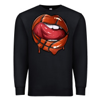Black sports lips basketball Premium Sweatshirt - texasbilliewilder