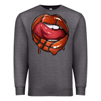 Charcoal Heather sports lips basketball Premium Sweatshirt - texasbilliewilder