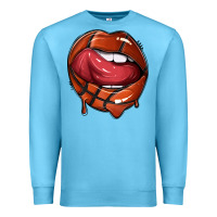 Ocean Blue sports lips basketball Premium Sweatshirt - texasbilliewilder
