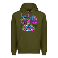 Army Green preview flower stitch 5th grade Premium Hoodie - AdoDesignShop