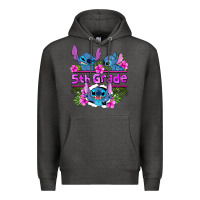 Charcoal Heather preview flower stitch 5th grade Premium Hoodie - AdoDesignShop