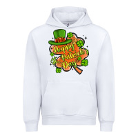 White happy st patrick s day shamrock Urban Hoodie - Artiststas