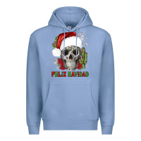 Colony Blue feliz navidad skull cactus Premium Hoodie - JahusDesignShop