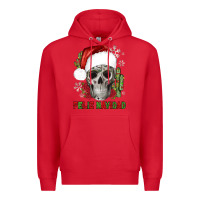 Red feliz navidad skull cactus Premium Hoodie - JahusDesignShop