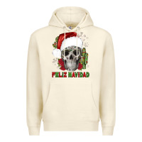Sandshell feliz navidad skull cactus Premium Hoodie - JahusDesignShop