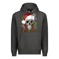 Charcoal Heather feliz navidad skull cactus Premium Hoodie - JahusDesignShop
