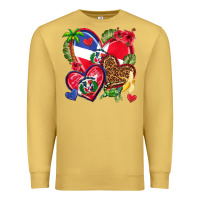 Antique Gold dominican republic  hearts Premium Sweatshirt - texasbilliewilder