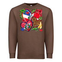Chestnut dominican republic  hearts Premium Sweatshirt - texasbilliewilder