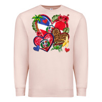 Pale Pink dominican republic  hearts Premium Sweatshirt - texasbilliewilder