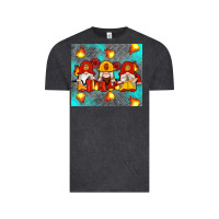 Vintage Black firefighter gnomes Vintage Tee - Artiststas