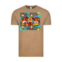 Vintage Coffee firefighter gnomes Vintage Tee - Artiststas