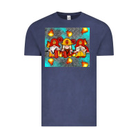 Vintage Denim firefighter gnomes Vintage Tee - Artiststas