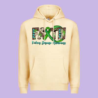 Faith Kidney Disease Awareness Premium Hoodie Designed By Jahusdesignshop