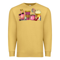 Antique Gold boss lady coffee cups with money Premium Sweatshirt - texasbilliewilder