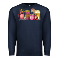 Navy boss lady coffee cups with money Premium Sweatshirt - texasbilliewilder