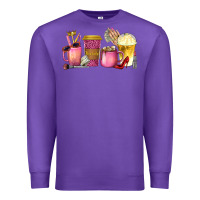 Purple boss lady coffee cups with money Premium Sweatshirt - texasbilliewilder
