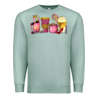 Seafoam boss lady coffee cups with money Premium Sweatshirt - texasbilliewilder