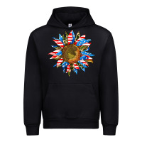 Black sunflower front Urban Hoodie - AdoDesignShop