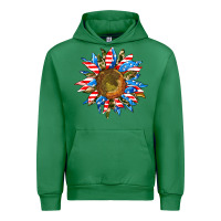 Emerald sunflower front Urban Hoodie - AdoDesignShop