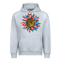 Heather Grey sunflower front Urban Hoodie - AdoDesignShop