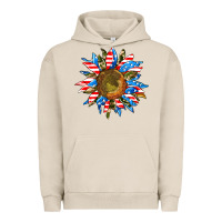 Pigment French Oak sunflower front Urban Hoodie - AdoDesignShop