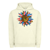 Pigment Pistachio sunflower front Urban Hoodie - AdoDesignShop