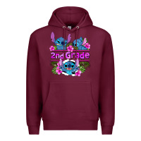 Burgundy preview flower stitch 2nd grade Premium Hoodie - AdoDesignShop