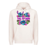 Pale Pink preview flower stitch 1st grade Premium Hoodie - AdoDesignShop