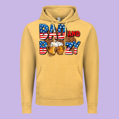 Bad And Boozy Usa Vintage Hoodie Designed By Adodesignshop