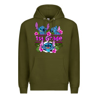 Army Green preview flower stitch 1st grade Premium Hoodie - AdoDesignShop