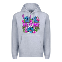 Heather Grey preview flower stitch 1st grade Premium Hoodie - AdoDesignShop