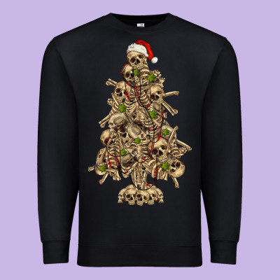 Premium Sweatshirt Skeleton Christmas Tree