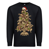 Black Skeleton Christmas Tree Premium Sweatshirt - RanaPortraitStore