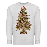 Dove Grey Skeleton Christmas Tree Premium Sweatshirt - RanaPortraitStore