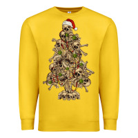 Lemon Skeleton Christmas Tree Premium Sweatshirt - RanaPortraitStore